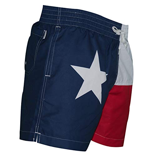 Meripex Apparel Men's Texas Flag Swim Trunks - Comfortable and Stylish Texas Flag Design for Beach and Pool
| Meripex A