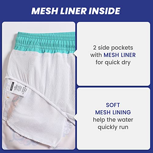 Magic Mens Boys 80s 90s Vintage Short Moisture Wicking Swim Trunks for Beach and Pool
| Magic Mens Boys Quick Dry Mesh