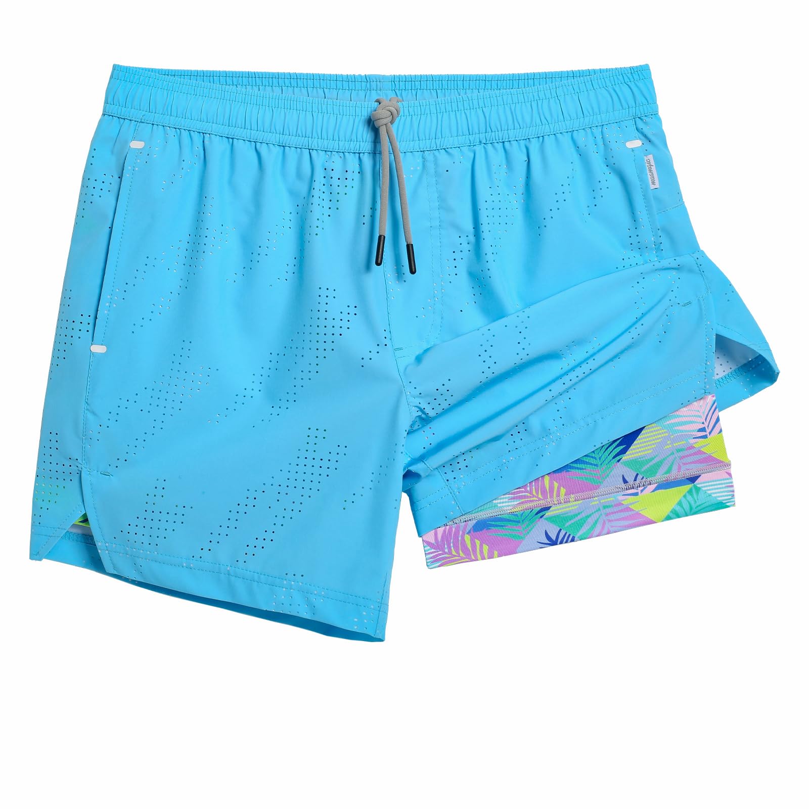 Magic Mens Compression Liner Running Shorts 5" Quick Dry Anti-Chafe Workout Gym 2 in 1 Shorts
| Magic Mens 5" Quick Dry