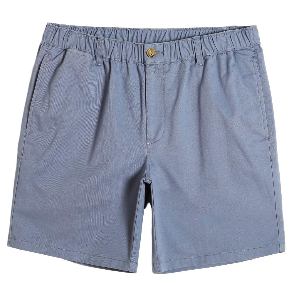 Magic Men's Classic-fit 7" Cotton Casual Shorts Elastic Waistband with Multi-Pocket for Daily Wear Perfect Summer Outfit