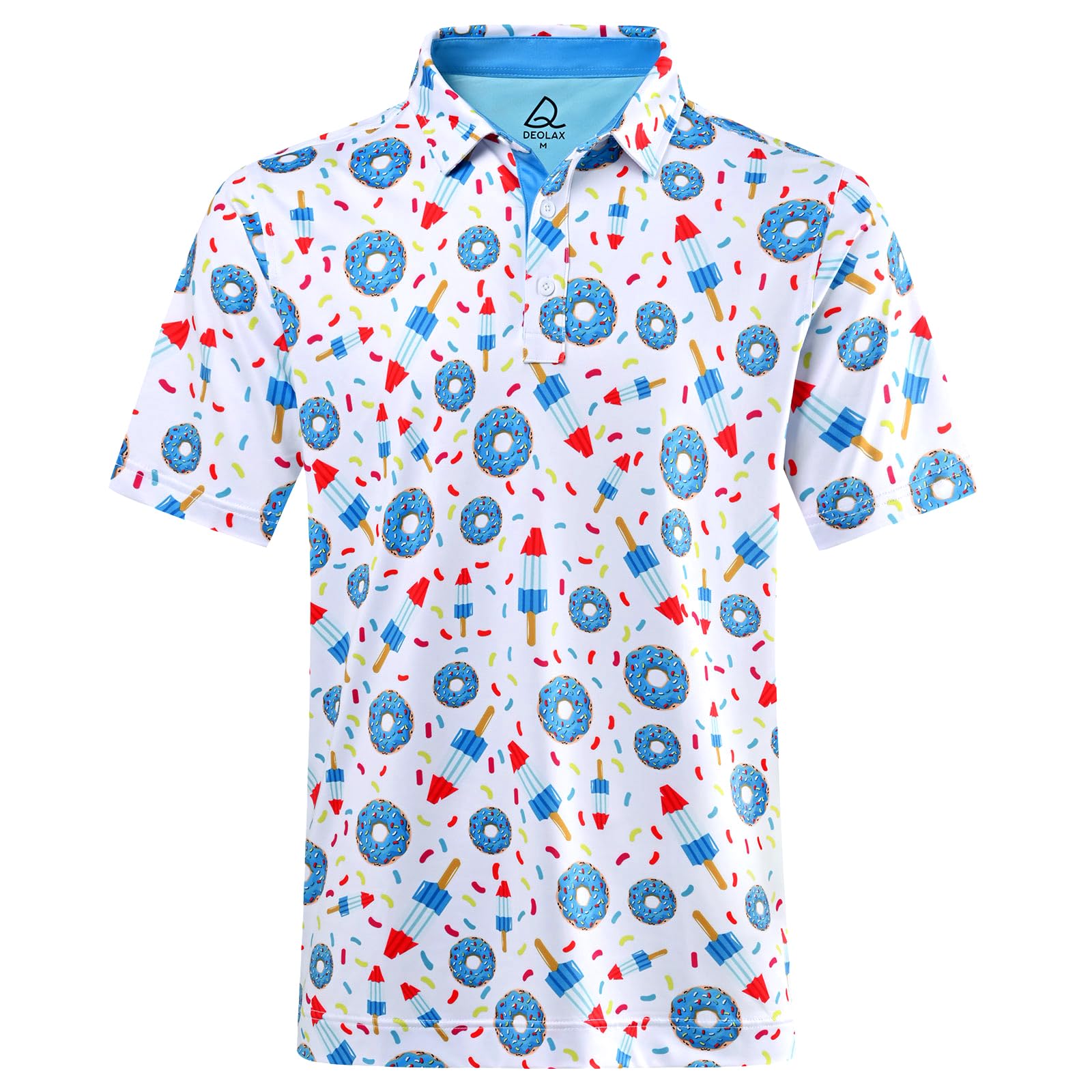 DEOLAX Men's Fashion Print Short Sleeve Golf Shirt
| DEOLAX Quick Dry Mens Golf Polo Short Sleeve Shirt
| DEOLAX Funny