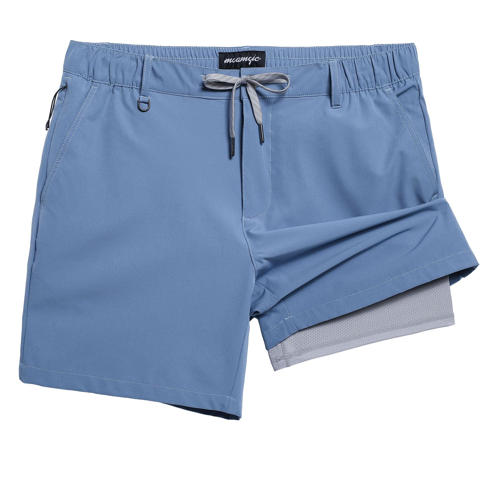 Magic Mens Casual Shorts with Compression Liner Global Recycled Standard Khaki Shorts Classic Fit 5/7 Inch Comfortable S