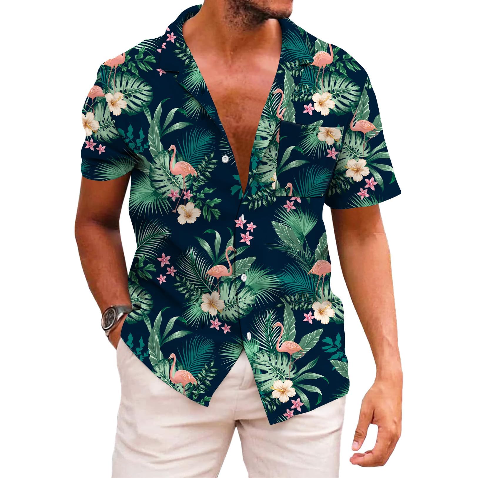 KYKU Funky Hawaiian Shirt for Men Perfect for Palm Beach Vacations
| KYKU Fun Hawaiian Shirt for Men Ideal for Tropical