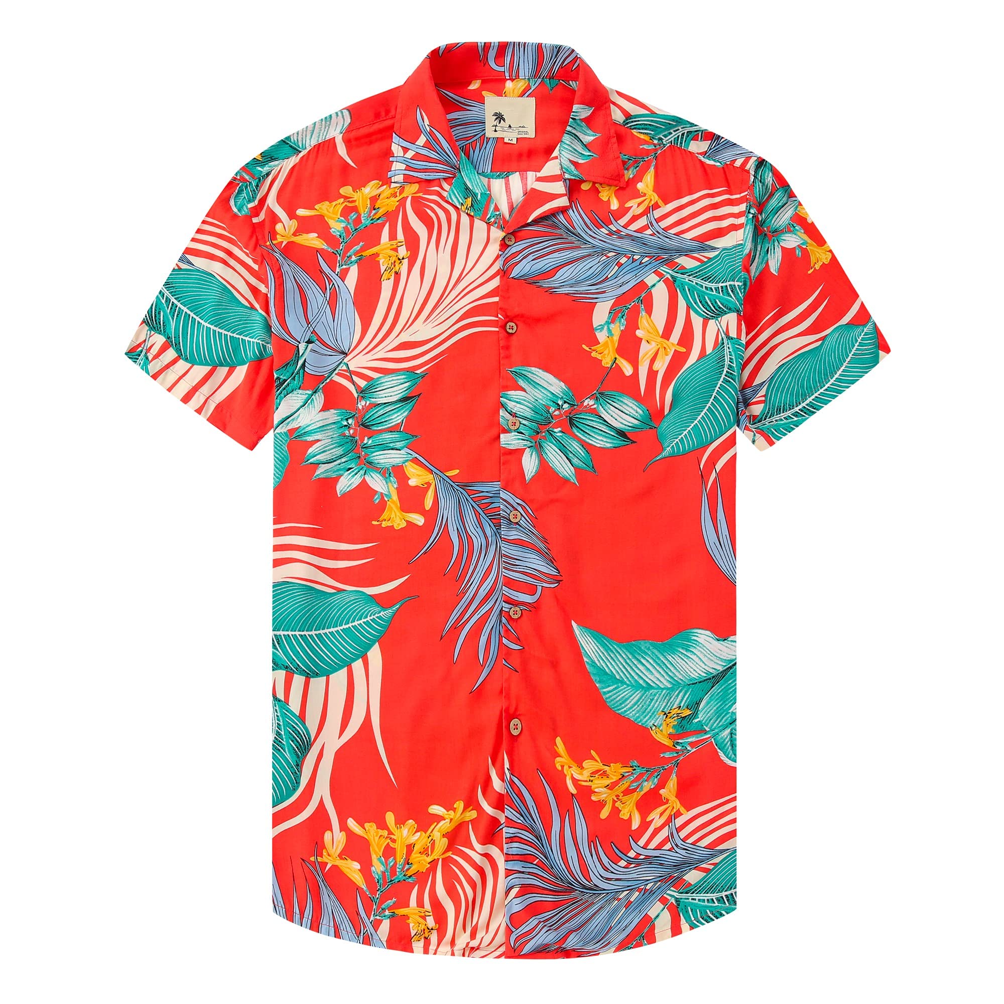 Damipow Mens Unique Pattern Hawaiian Shirt for Beach and Vacation Cruises in Summer
| Damipow Mens Tropical Button Up S