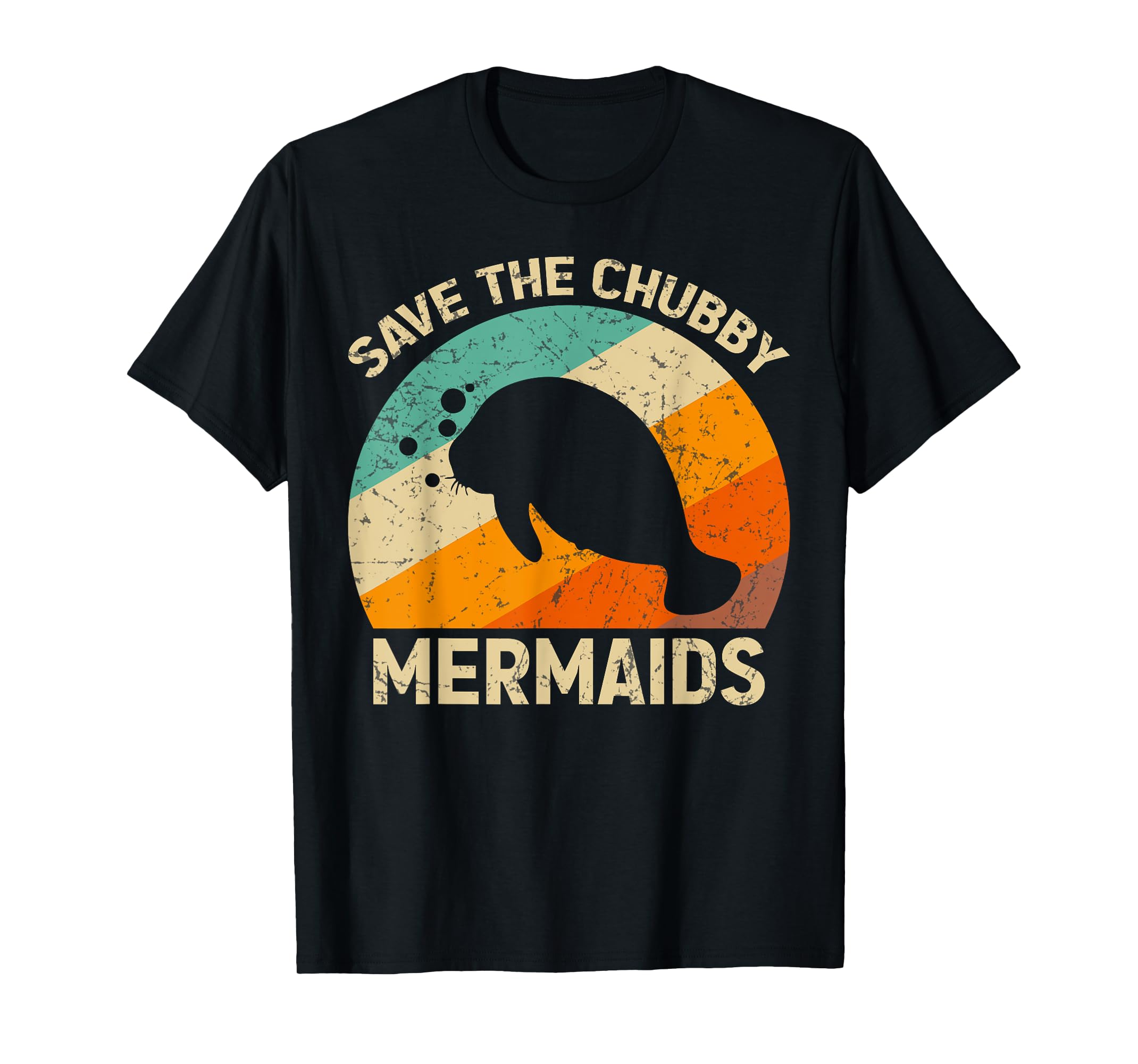 Save the Chubby Sea Cow Mermaids Manatee Floaty Potatoes T-Shirt for Kids Summer Casual Wear